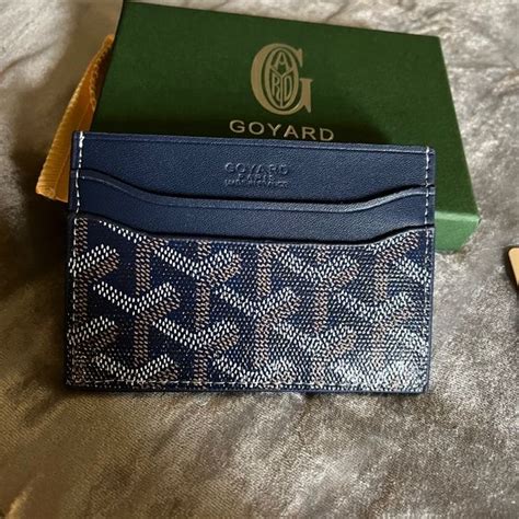 light blue goyard wallet|Goyard saint sulpice card wallet.